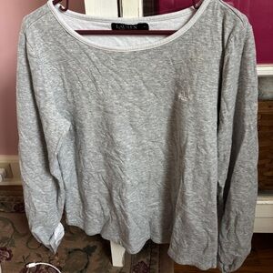 Ralph Lauren Women’s Long Sleeve Gray Sleepshirt - Size Medium